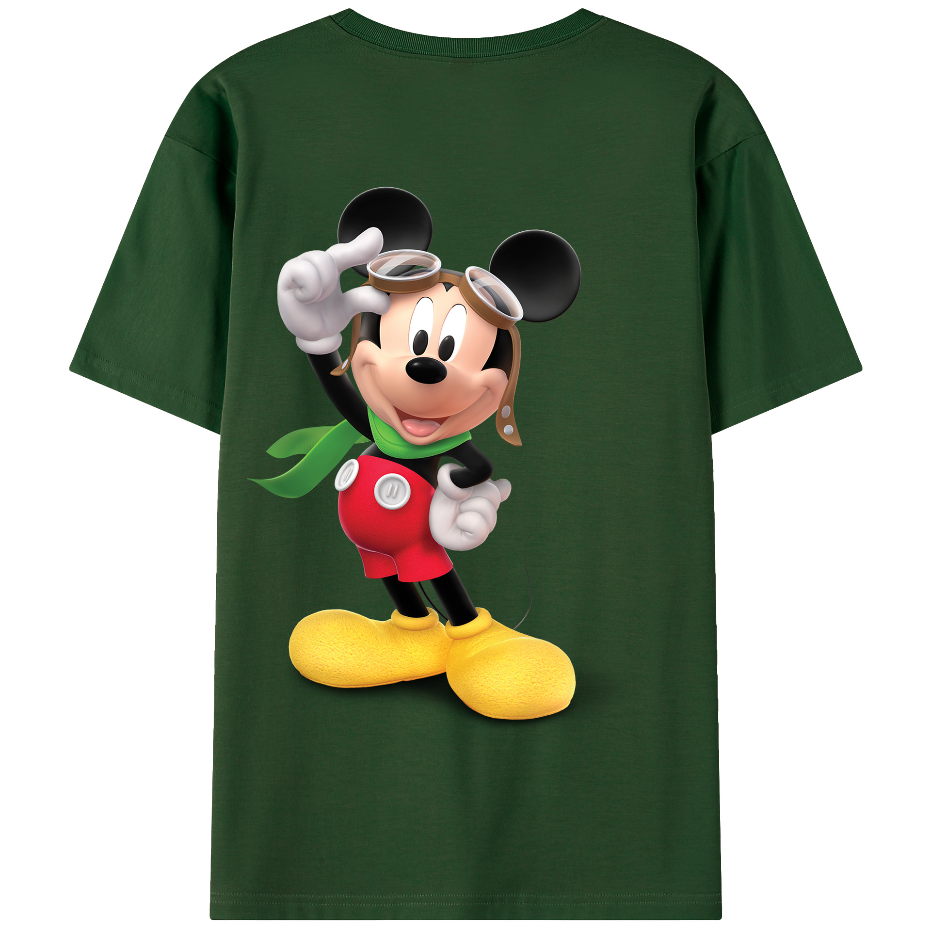 （画像用） ミッキーマウス Mickey Mouse 綿100％半袖Tシャツ（背面プリント）